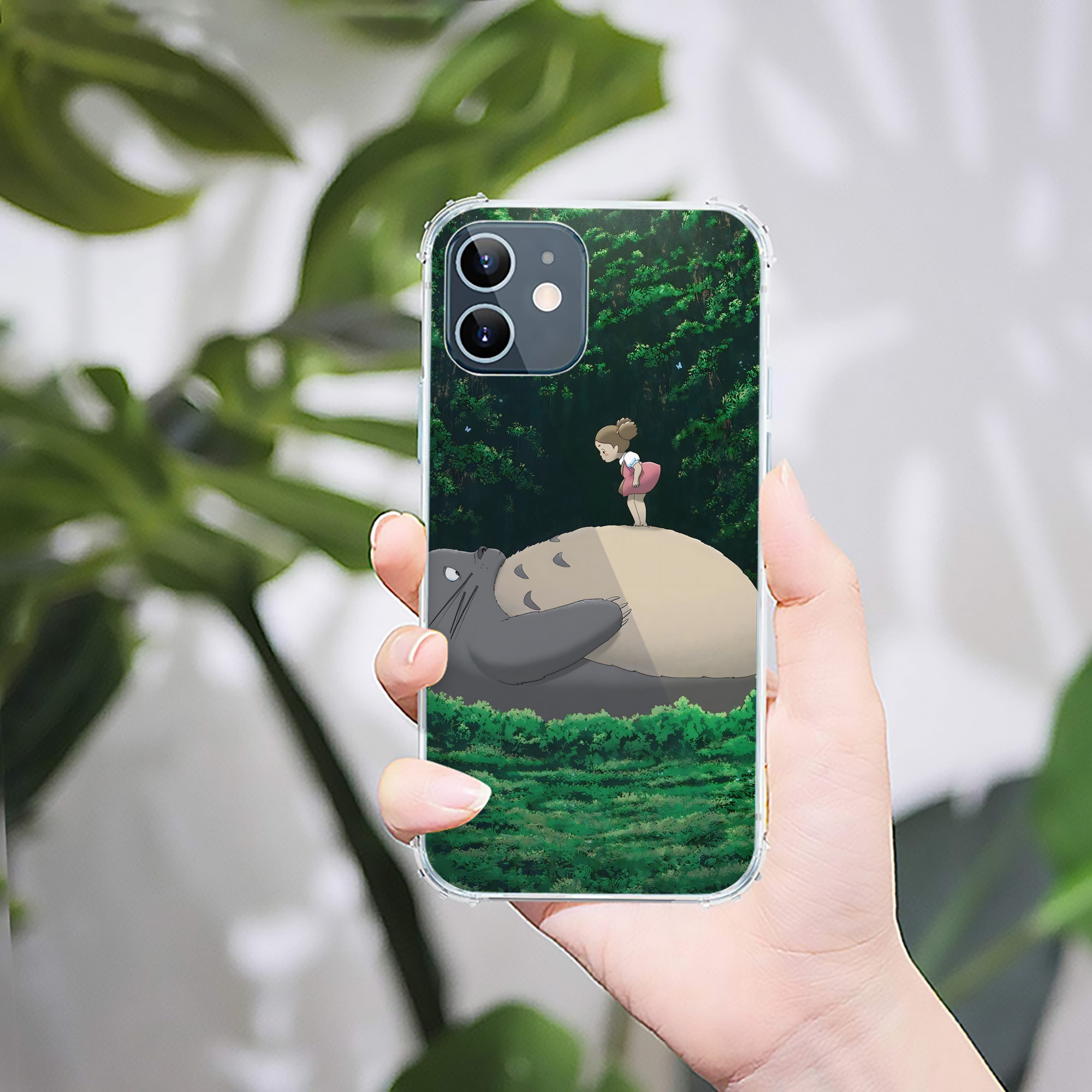 （画像用） となりのトトロ 草壁メイ 草壁サツキ My Neighbor Totoro Satsuki Kusakabe Mei Kusakabe 【iPhone 12シリーズ対応】透明スマホケース（クリアソフトケース）